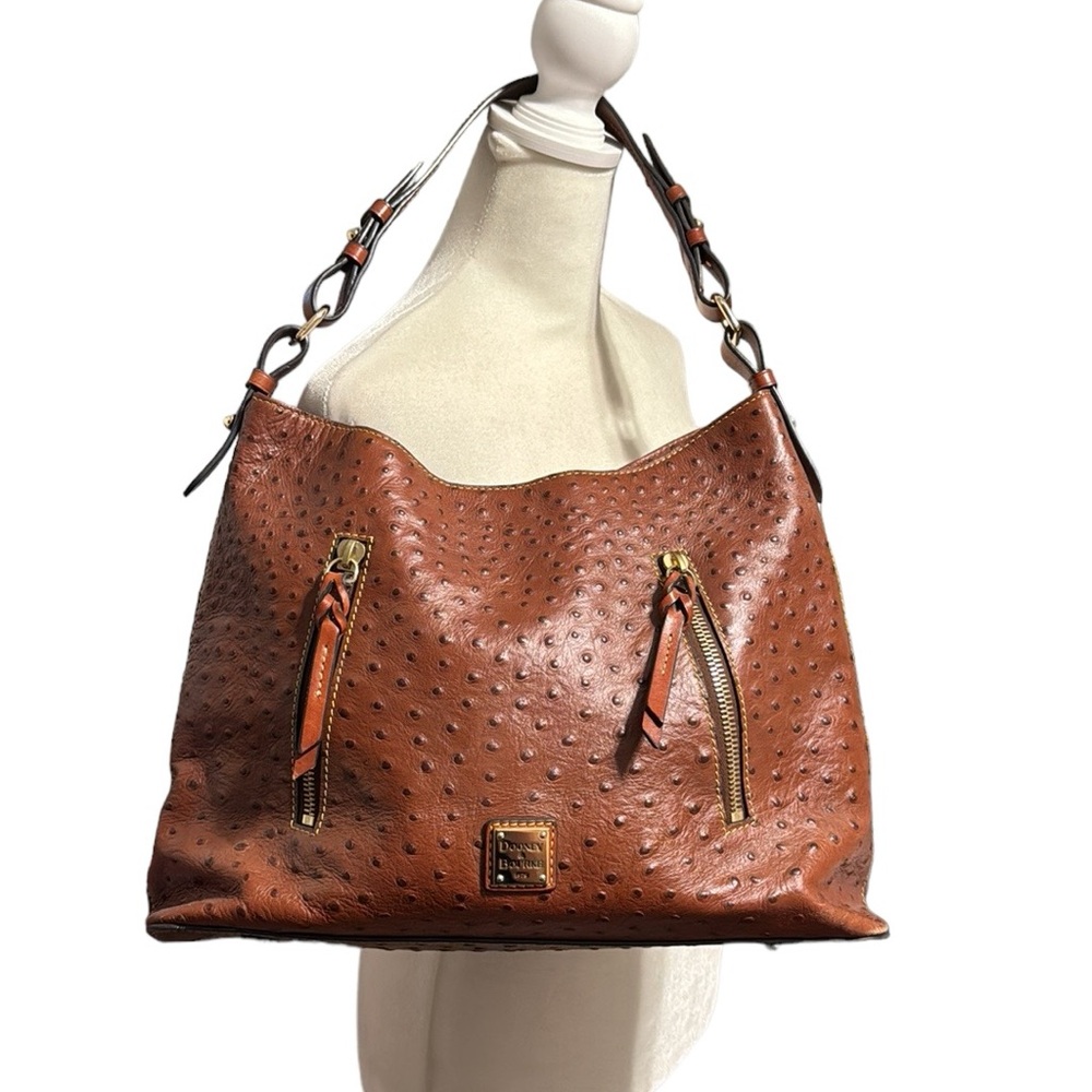 DOONEY & BOURKE Ostrich hobo bag with matching wallet - Picture 2 of 14